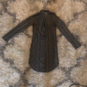 Adorable sweater zip up mini dress